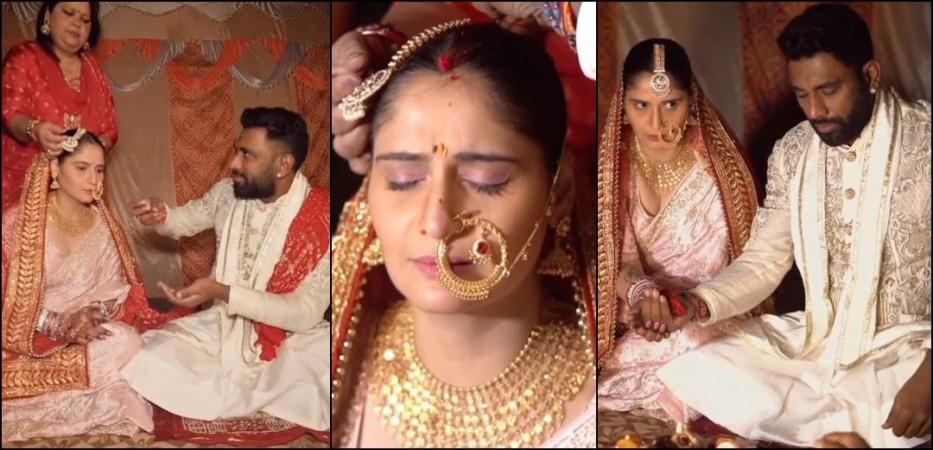'It was divine..':Arti Singh teary-eyed as she renews wedding vows with Dipak Chauha at Triyuginarayan temple [Watch]