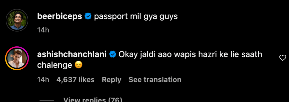 'Jaldi Aao Wapis, Hazri Ke Liye! Chalenge': Ashish Chanchlani teases Ranveer Allahbadia as he jets off on first International trip after SC releases passport post travel ban 'Jaldi Aao Wapis, Hazri Ke Liye! Chalenge': Ashish Chanchlani teases Ranveer Allahbadia as he jets off on first International trip after SC releases passport post travel ban