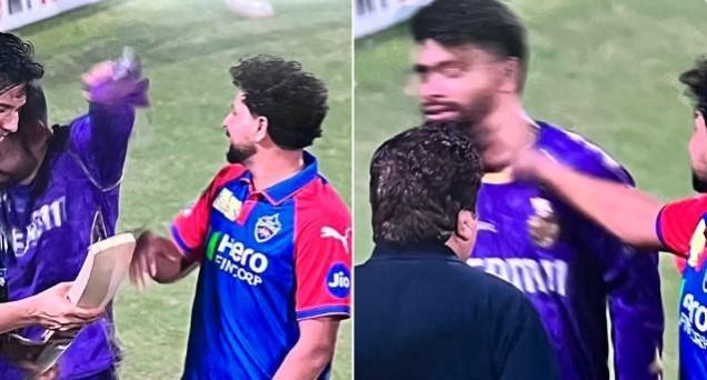 Kuldeep Yadav slaps Rinku Singh Kuldeep Yadav slaps Rinku Singh