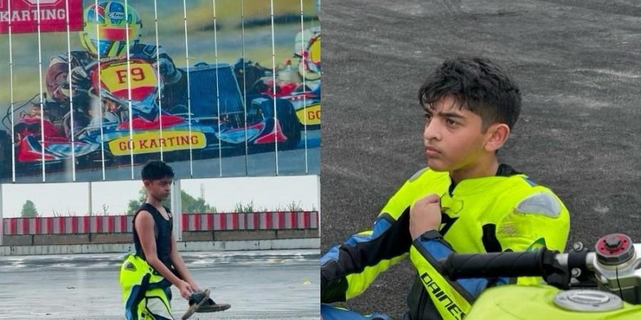 Rehbar takes a moment of focus before hitting the track rehbar