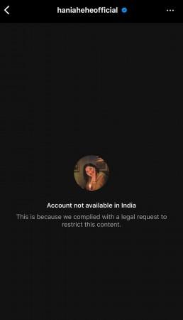 Pakistani actors Hania Aamir, Mahira Khan's accounts blocked by Instagram India; fans say 'India is fighting digital war' Pakistani actors Hania Aamir, Mahira Khan's accounts blocked by Instagram India; fans say 'India is fighting digital war'