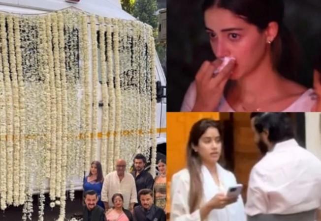 Nirmala Kapoor last rites: Ananya Panday, Janhvi Kapoor, Shikhar Pahariya Nirmala Kapoor last rites: Ananya Panday, Janhvi Kapoor, Shikhar Pahariya