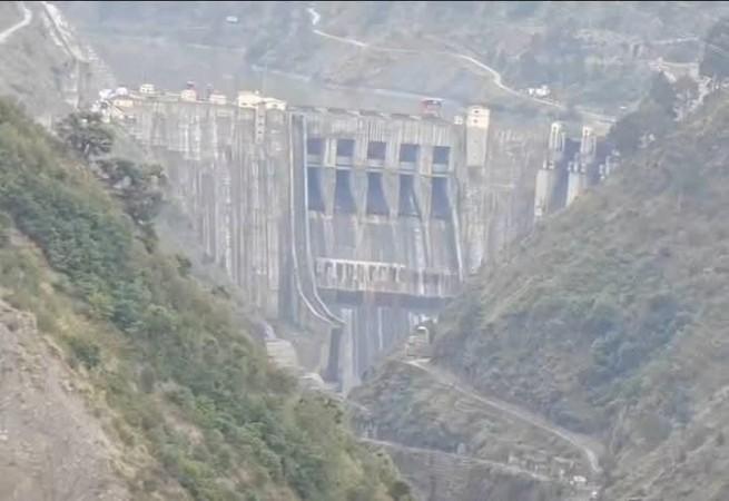 A view of the closed gates of Baglihar dam in Ramban district of Jammu and Kashmir Baglihar Dam