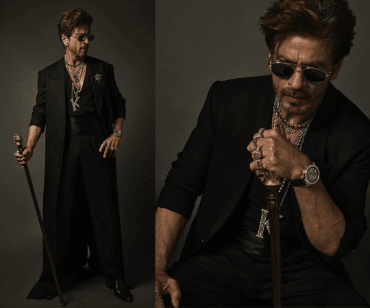 Shah Rukh Khan opts for an all-black look for his MET Gala debut. Shah Rukh Khan-Sabyasachi