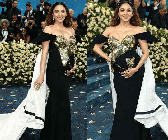 The soon-to-be mamma makes heads turn on the blue carpet of the Met Gala 2025. Kiara Advani