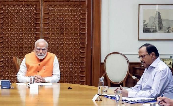 High alert on borders: Ajit Doval briefs PM Modi High alert on borders: Ajit Doval briefs PM Modi