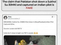 Pak propaganda alert: Sukhoi shot down, pilot captured; PIB says 2014 image of crash