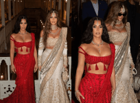 Kim Kardashian-Khloe Kardashian- Manish Malhotra