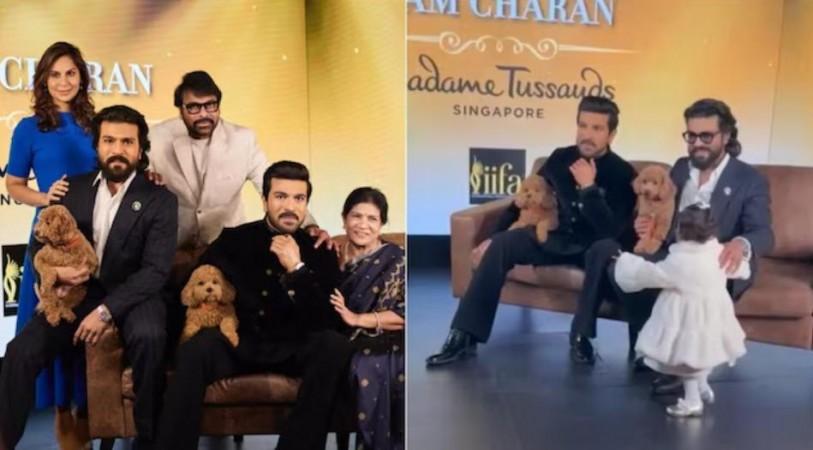 In the video, Klin Kaara can be seen walking towards the statue, assuming it was Ram Charan. Ram Charan 1