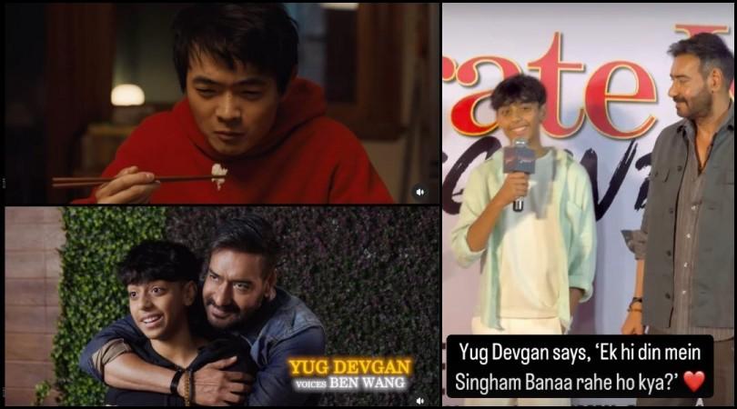 Yug Devgn lends voice to Karate Kid: Legends Hindi dub with father-actor Ajay Devgn; netizens cry nepotism Yug Devgn lends voice to Karate Kid: Legends Hindi dub with father-actor Ajay Devgn; netizens cry nepotism