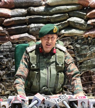 Brigadier Mudit Mahajan, Commander Poonch Brigade interacting with media persons Brigadier Mahajan