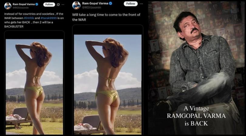 'Who gets her back? Hrithik -Jr NTR': Ram Gopal Varma faces flak for his vulgar comment on Kiara Advani's bikini scene in War 2; deletes tweets