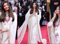 Cannes 2025: Aishwarya Rai radiates in saree, quashes divorce rumours with Abhishek Bachchan in bold sindoor look