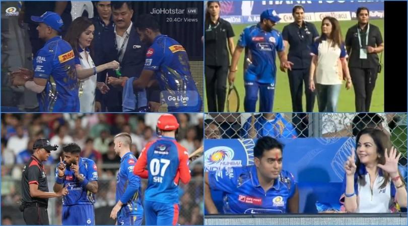 IPL 2025: MI fined for fielding breach; Nita Ambani offers sanitiser to Bumrah before handshake, signals six as team enters playoffs IPL 2025: MI fined for fielding breach; Nita Ambani offers sanitiser to Bumrah before handshake, signals six as team enters playoffs