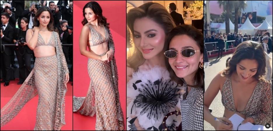 Cannes 2025: Alia Bhatt looks sensational in sexy in Gucci saree, flaunts plunging neckline in bralette, poses with Urvashi Rautela Cannes 2025: Alia Bhatt looks sensational in sexy in Gucci saree, flaunts plunging neckline in bralette, poses with Urvashi Rautela