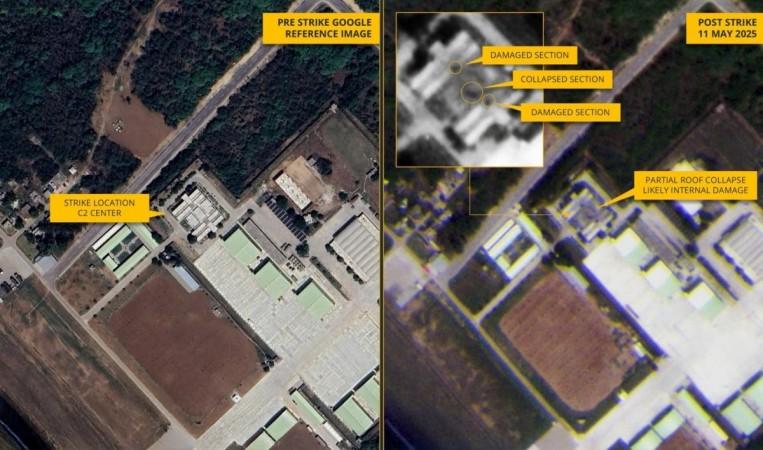 New satellite image shows structural damage to Command & Control building at Pak's Murid airbase New satellite image shows structural damage to Command & Control building at Pak's Murid airbase