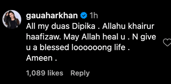 Fans and friends from the industry, including those close to Dipika and Shoaib, took to social media to wish her a speedy recovery. Fans and friends from the industry, including those close to Dipika and Shoaib, took to social media to wish her a speedy recovery.