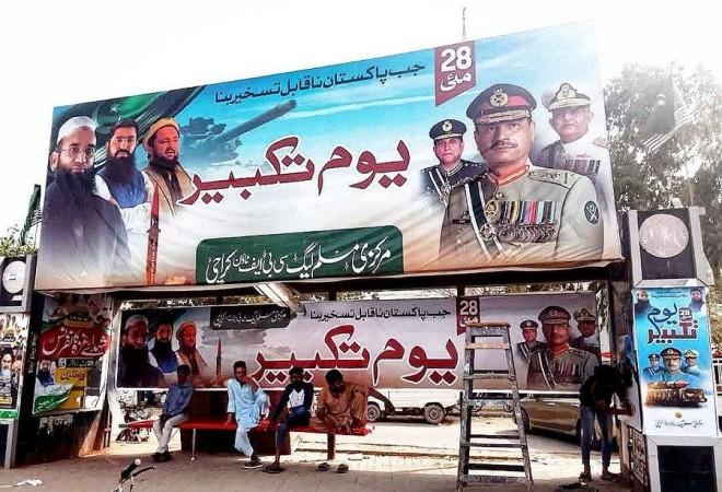 Top Lashkar terrorists and Pak army chief feature together in nuclear celebration Top Lashkar terrorists and Pak army chief feature together in nuclear celebration