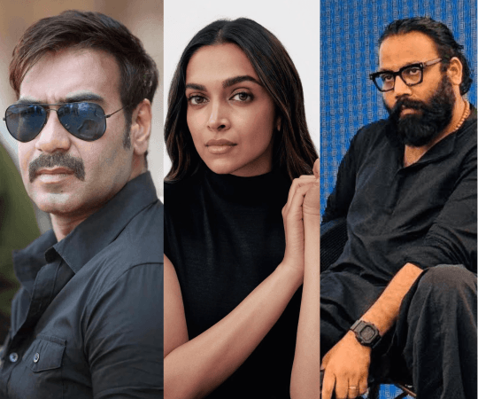Ajay Devgn reacts to Deepika Padukone's exit from Sandeep Reddy Vanga's upcoming film. Ajay-Deepika-Sandeep