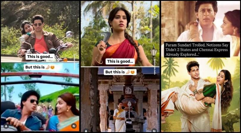 Param Sundari teaser: Fans say Janhvi Kapoor and Sidharth Malhotra's north meets south love story is copy of SRK-Deepika's Chennai Express and Alia-Arjun's 2 States
