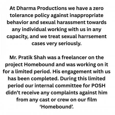 'He asked for nudes': Homebound Cinematographer Pratik Shah accused of misconduct; Dharma Productions responds 'He asked for nudes': Homebound Cinematographer Pratik Shah accused of misconduct; Dharma Productions responds