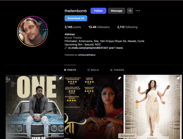 Abhinav initially shared a warning message on his Instagram, urging his female followers to be careful around a cinematographer, without mentioning any name. Abhinav shared a warning message on his Instagram, urging his female followers to be careful around a cinematographer, without mentioning any name.