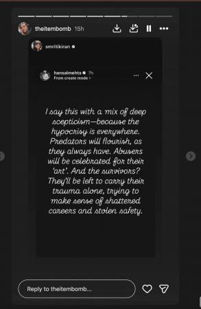 Hansal Mehta calls for investigation of 'predatory behaviour' in film industry after allegations against Pratik Shah Hansal Mehta calls for investigation of 'predatory behaviour' in film industry after allegations against Pratik Shah