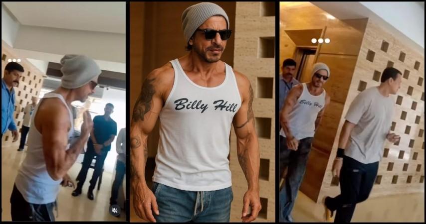 'Beard, Biceps, Beanie, Badass': Shah Rukh Khan flaunts muscles, arm tattoos; fans say 'King mode on' [Watch]