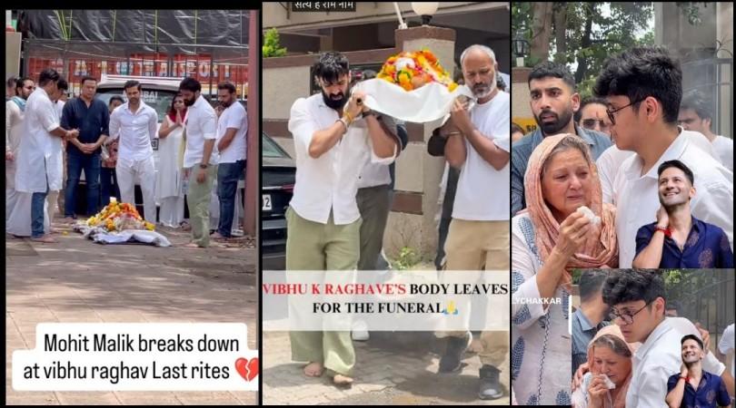 Vibhu Raghave's antim darshan: Emotional Mohit Malik breaks down while carrying mortal remains; late actor's mother cries uncontrollably Vibhu Raghave's antim darshan: Emotional Mohit Malik breaks down while carrying mortal remains; late actor's mother cries uncontrollably