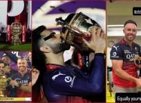 RCB wins IPL2025: Virat Kohli kisses his trophy, poses with Chris Gayle, AB de Villiers as trio celerbate big win