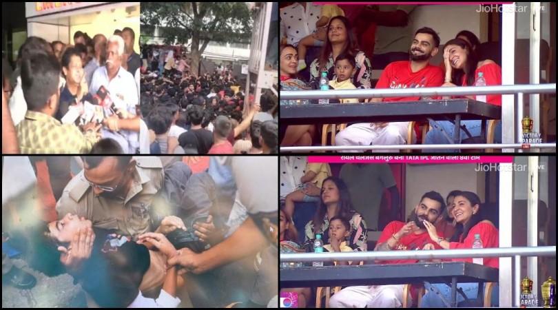 'Don't cut his body Into pieces': Grieving father pleads with police for son's body after stampede tragedy; Virat- Anushka remain unmoved as RCB celebrations continue 'Don't cut his body Into pieces': Grieving father pleads with police for son's body after stampede tragedy; Virat- Anushka remain unmoved as RCB celebrations continue