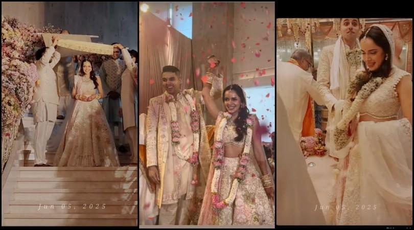 Shazahn Padamsee gets married to businessman Ashish Kanakia; her ivory lehenga, dull bridal look fails to impress Shazahn Padamsee gets married to businessman Ashish Kanakia; her ivory lehenga, dull bridal look fails to impress