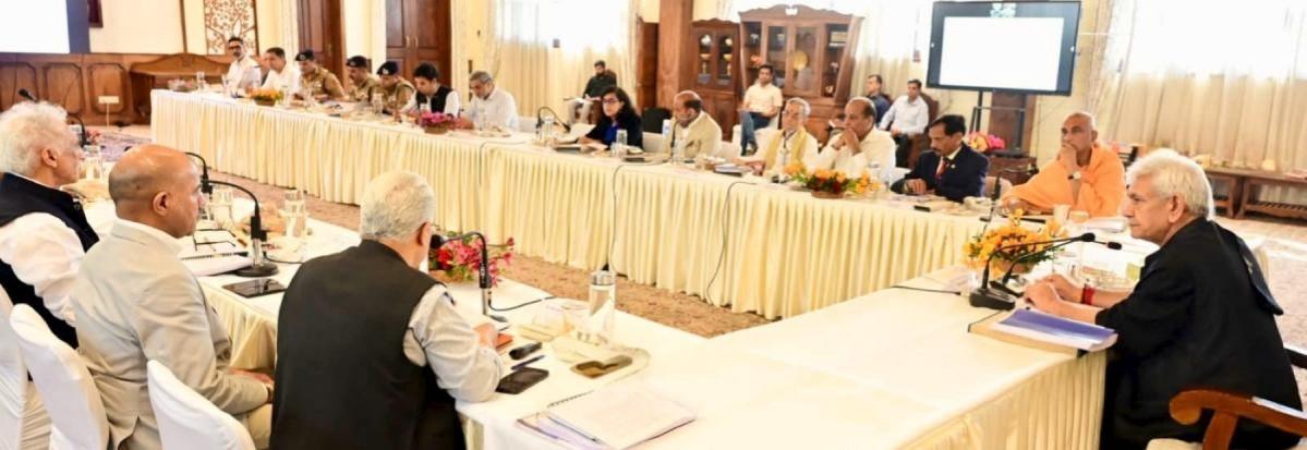 Lieutenant Governor of J&K Manoj Sinha is chairing a meeting of the Shri Amarnath Shrine Board for the preparation of the forthcoming Amarnath Yatra SASB