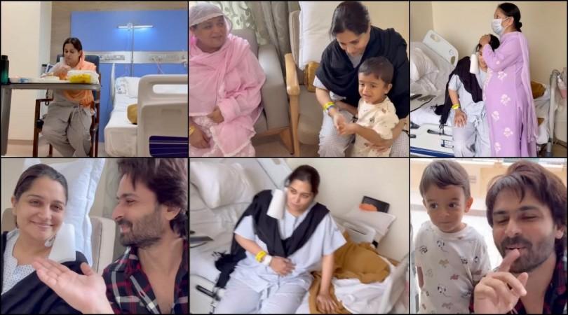 Dipika Kakar cradles son Ruhaan as she makes her first appearance from hospital after cancer surgery in Shoaib's vlog Dipika Kakar cradles son Ruhaan as she makes her first appearance from hospital after cancer surgery in Shoaib's vlog