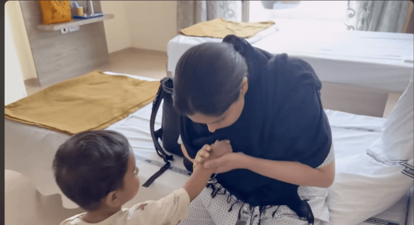 Dipika Kakar cradles son Ruhaan Dipika Kakar cradles son Ruhaan