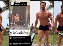 'Cringe show-off ': Tiger Shroff Plays Cricket in only underwear, flexes his abs, gets trolled