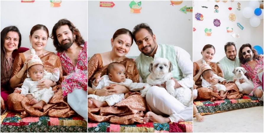 Devoleena Bhattacharjee and husband Shanawaz Shaikh celebrate son Joy's annaprashan ceremony; reveal baby's face Devoleena Bhattacharjee and husband Shanawaz Shaikh celebrate son Joy's annaprashan ceremony; reveal baby's face