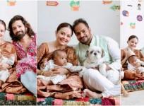 Devoleena Bhattacharjee and husband Shanawaz Shaikh celebrate son Joy's annaprashan ceremony; reveal baby's face