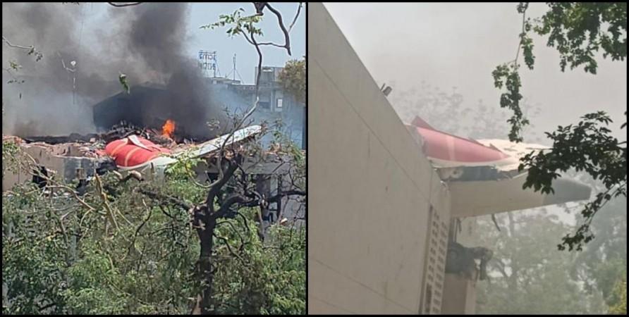 Plane crashes near Ahmedabad airport, over 100 passengers on board Plane crashes near Ahmedabad airport, over 100 passengers on board