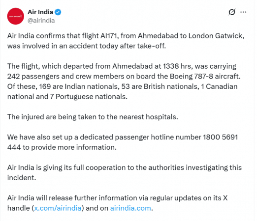 Ahmedabad airport suspends flight operations after Air India plane crashes with 242 on board Ahmedabad airport suspends flight operations after Air India plane crashes with 242 on board