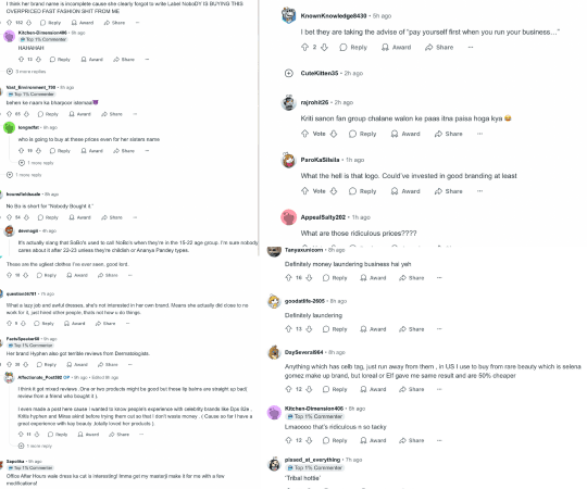 This is what the comment section of the discourse looked like. Kriti Sanon-Nupur Sanon