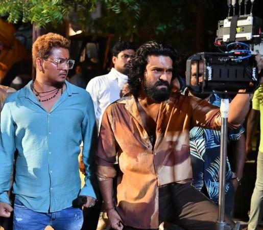 A still of Ram Charan from Peddi directed by Buchhi Babu Sana. Ram Charan