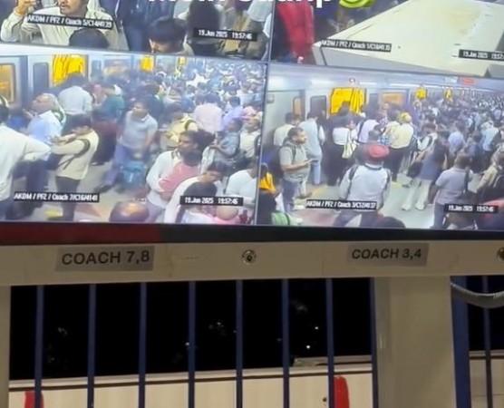 Panic in Delhi Metro: Hoax Snake Sighting Causes Chaos; visuals surface