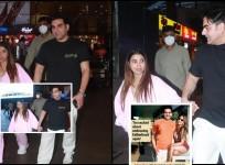 Pregnant Sshura Khan hides baby bump; Arbaaz Khan holds his wifey's hand tight as they return from babymoon; duo avoid papraazi