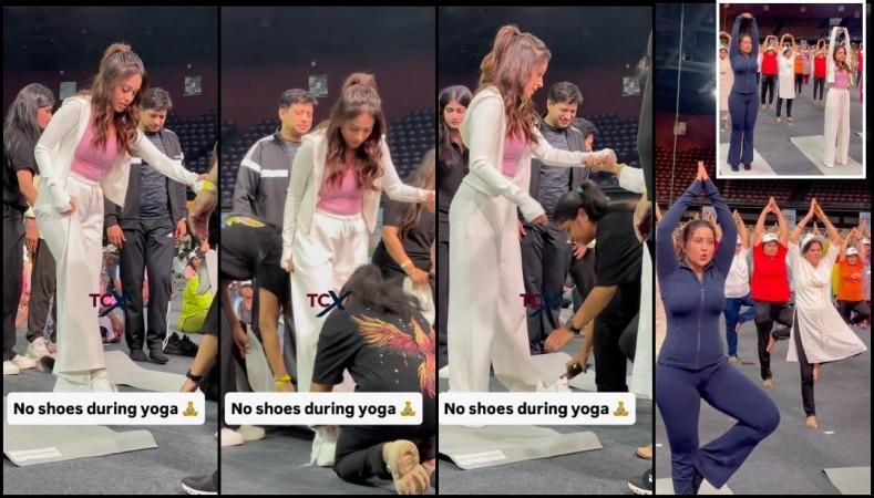 'Disrespectful, shameful': Nushrratt Bharuccha tells volunteers to remove her shoes before yoga event; gets trolled 'Disrespectful, shameful': Nushrratt Bharuccha tells volunteers to remove her shoes before yoga event; gets trolled