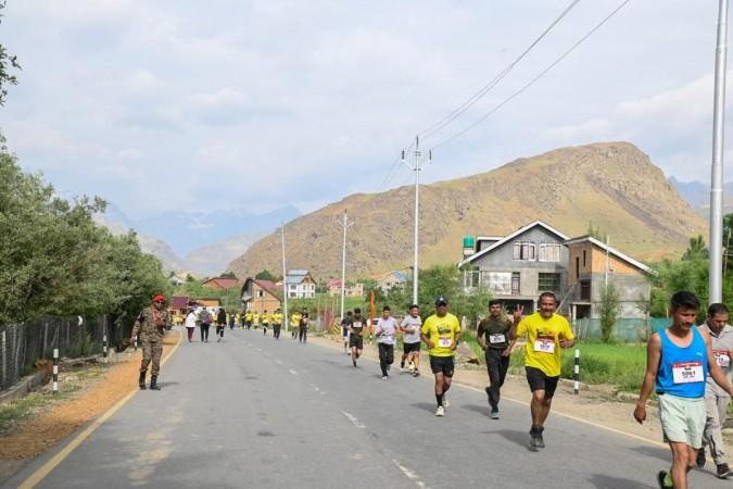 A view of the Sarhad Shauryathon in Drass Sarhad Shauryathon