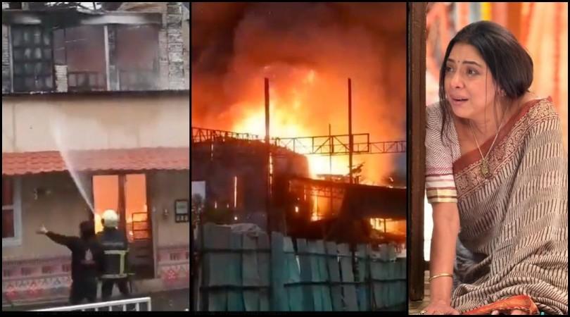 Rupali Ganguly's Anupamaa set destroyed in massive fire; AICWA president blames safety violations to cut costs Rupali Ganguly's Anupamaa set destroyed in massive fire; AICWA president blames safety violations to cut costs