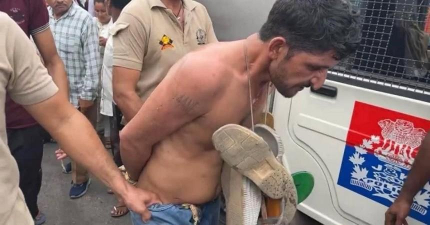 Alleged thief paraded semi-naked by cops and locals in Jammu city Alleged thief