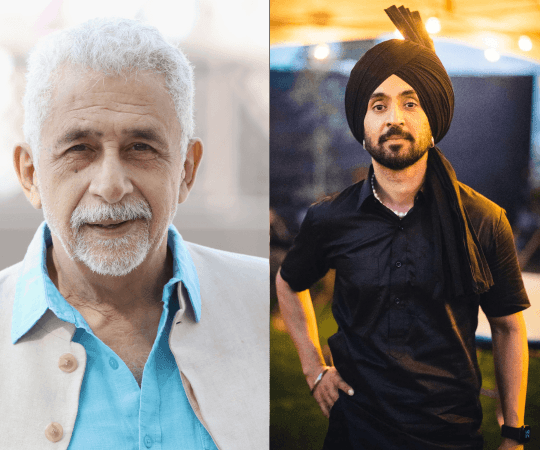 Naseeruddin Shah comes in support of Diljit Dosanjh. Naseeruddin Shah-Diljit Dosanjh