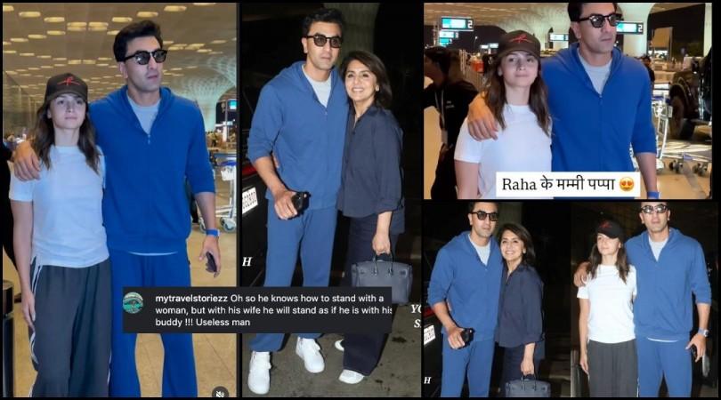 'Mamma's boy': Alia Bhatt - Ranbir Kapoor pose like buddies; Neetu holds son close as trio fly out of Mumbai [Reactions]